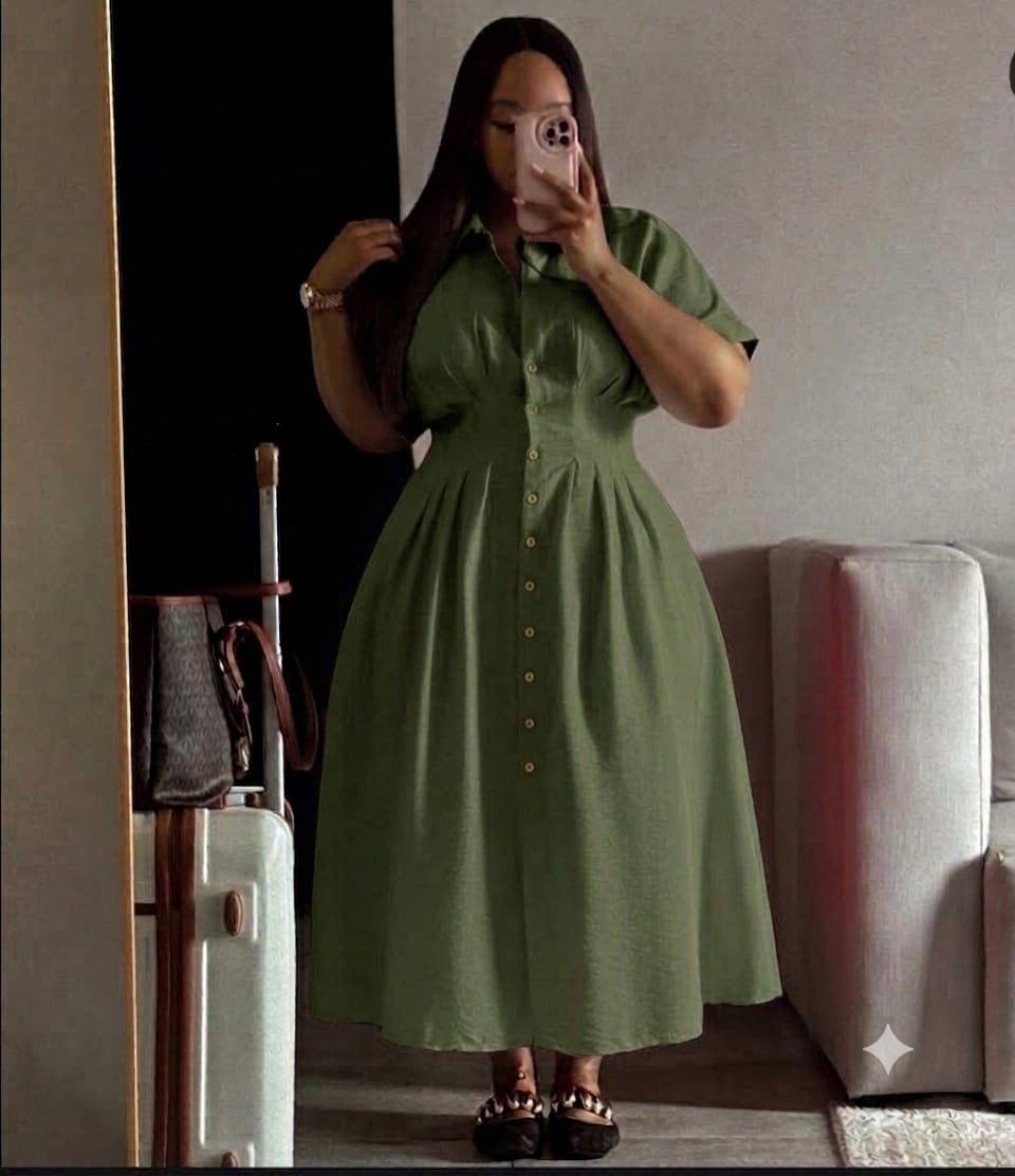 Élan Pleated Shirt Dress