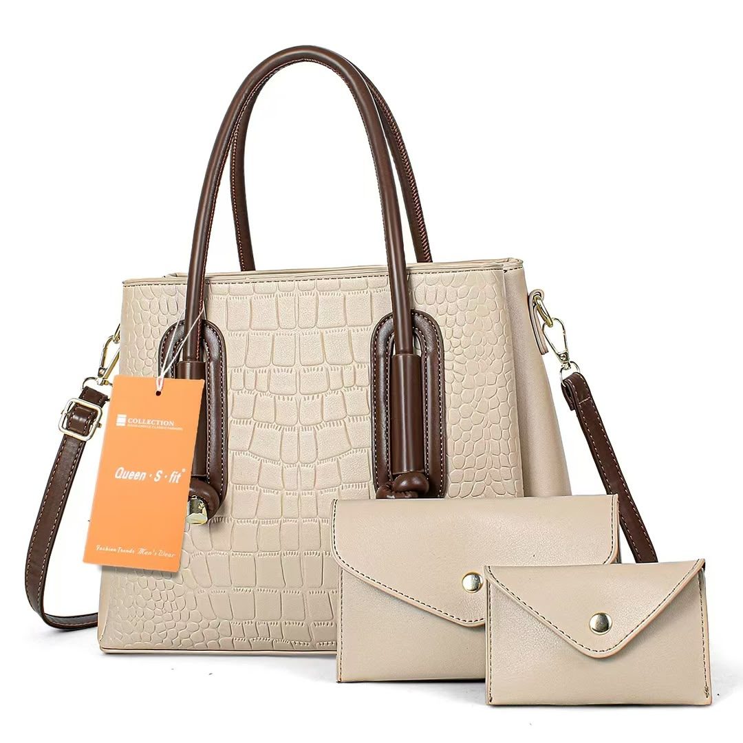 Crocodile Pattern Tote Bag Set