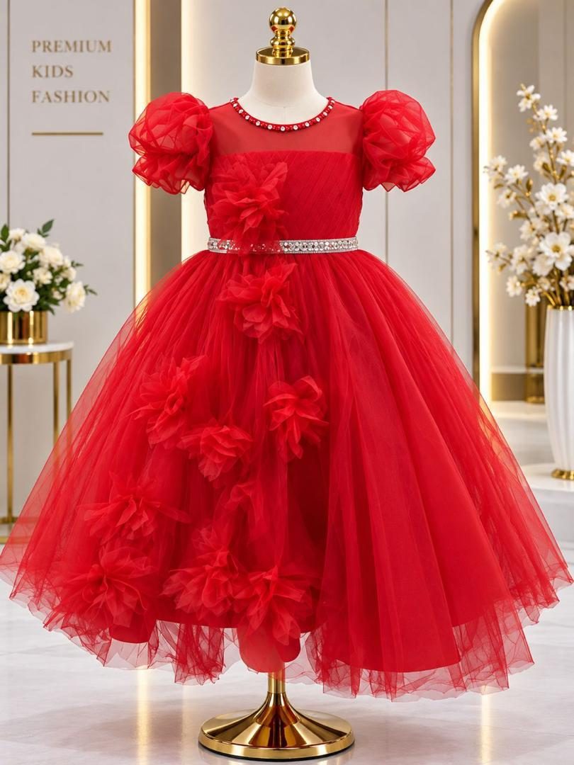 👑✨ LUXURY GIRLS’ PRINCESS DRESS ✨