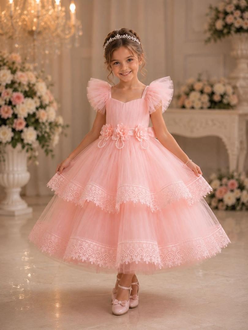 👑 **PRINCESS FLOWER GIRL DRESS** ✨